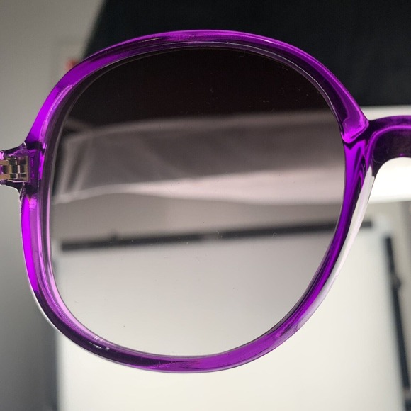 Vintage Cool-Ray Sunglasses Purple Round Oversized Retro - Picture 7 of 10